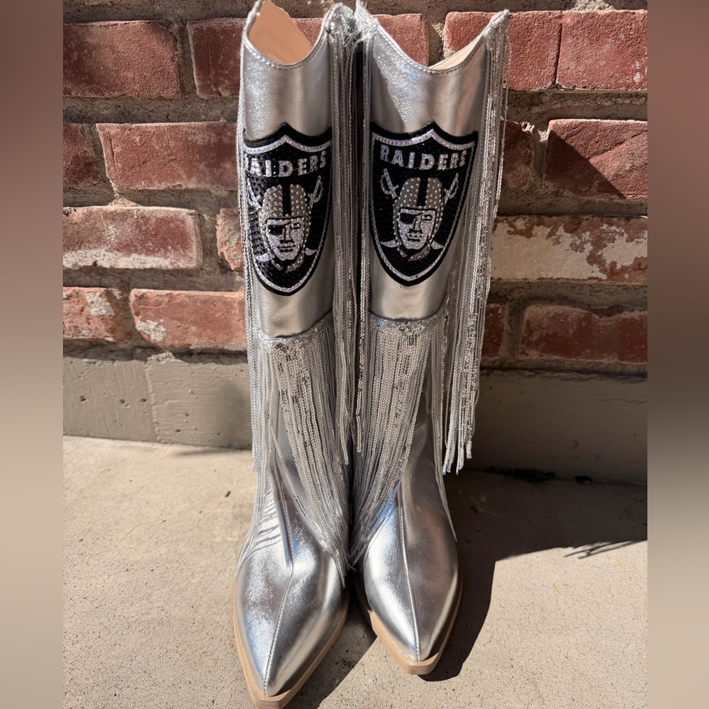 NFL Silver Fringe Boots